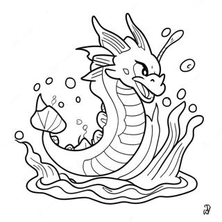 Page A Colorier De Gyarados Eclaboussant De Leau 45409-9937