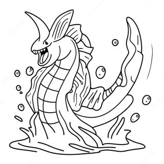 Page A Colorier De Gyarados Eclaboussant De Leau 45409-9938