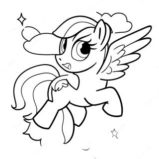 Page A Colorier De Rainbow Dash Volant Dans Le Ciel 4557-1206