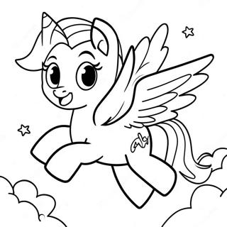 Page A Colorier De Rainbow Dash Volant Dans Le Ciel 4557-1207