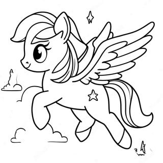 Page A Colorier De Rainbow Dash Volant Dans Le Ciel 4557-1208