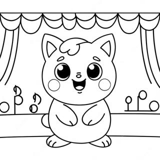 Jigglypuff Chantant Sur Scene Page A Colorier 45662-9995