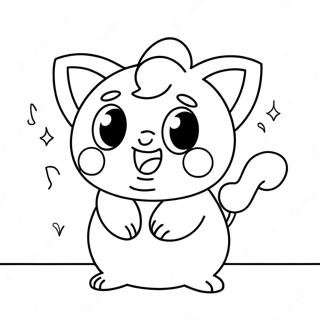 Jigglypuff Chantant Sur Scene Page A Colorier 45662-9996