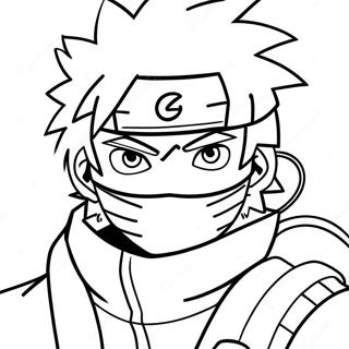 Kakashi Avec Sharingan Page A Colorier 46322-10134