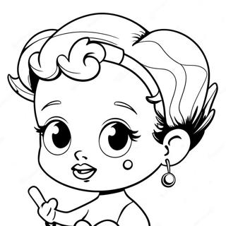 Page A Colorier De La Mignonne Betty Boop 46528-10192