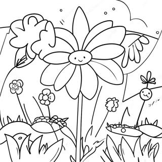 Page A Colorier De Jardin De Fleurs Colorees 467-1830