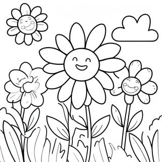 Page A Colorier De Jardin De Fleurs Colorees 467-1831