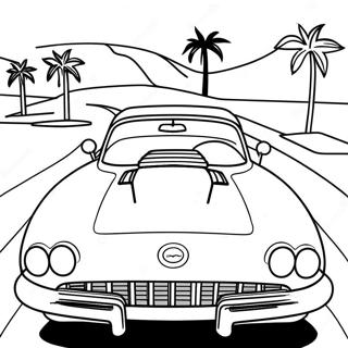 Page A Colorier De Corvette Classique 46895-10256