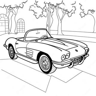 Page A Colorier De Corvette Vintage 46896-10257