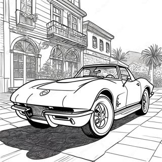 Page A Colorier De Corvette Vintage 46896-10258