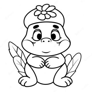 Goomba Avec Une Couronne De Fleurs Page A Colorier 47006-10291