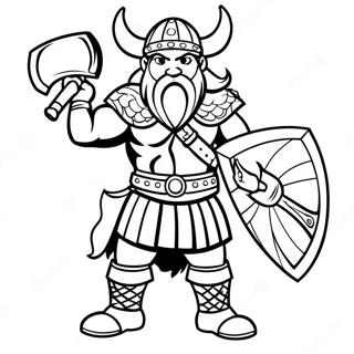 Guerrier Viking Avec Une Hache Page A Colorier 47190-10314