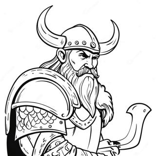 Guerrier Viking Avec Une Hache Page A Colorier 47190-10316