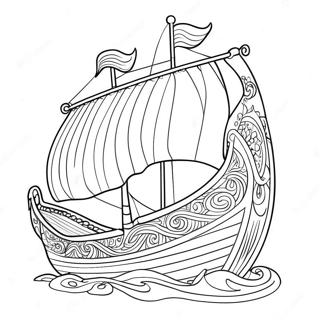 Bateau Viking Naviguant Page A Colorier 47191-10318