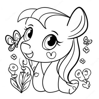 Fluttershy Avec Des Papillons Colores Page A Colorier 47284-10334