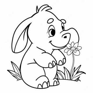 Eeyore Avec Une Fleur Page A Colorier 47371-10355