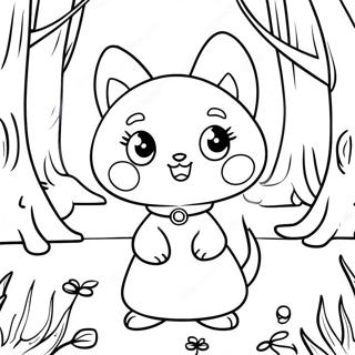 Page A Colorier De Kuromi Dans Une Foret Magique 4741-322