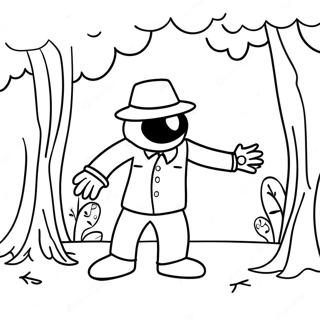 Homme Invisible Jouant A Cache Cache Page A Colorier 47471-10389