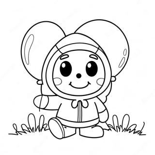 Shy Guy Avec Des Ballons Colores Coloriage 47636-10414