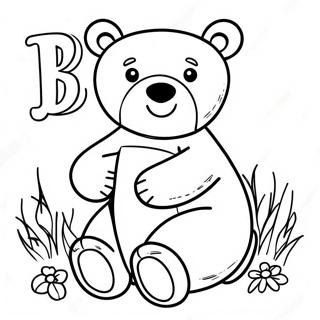 B Est Pour Ours Page A Colorier De Lalphabet 48101-10513