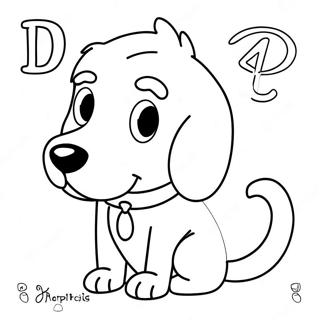 D Est Pour Chien Page A Colorier De Lalphabet 48103 10522
