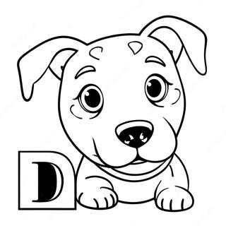 D Est Pour Chien Page A Colorier De Lalphabet 48103 10524