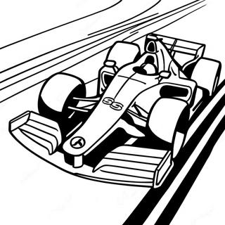 Voiture De Course F1 Filant Sur La Piste Page De Coloriage 48178-10530