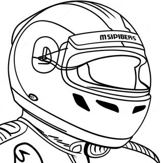 Pilote De F1 Avec Un Casque Page De Coloriage 48179-10536