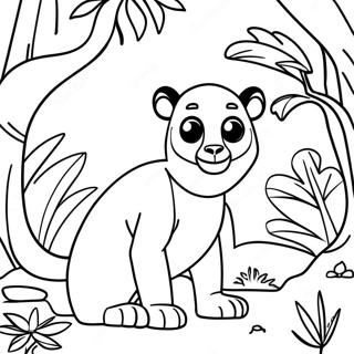 Scene De Jungle De Madagascar Sur Une Page A Colorier 48789-10673