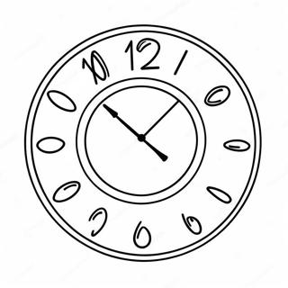 Horloge De Dessin Anime Coloree Sur Une Page A Colorier 48882-10690