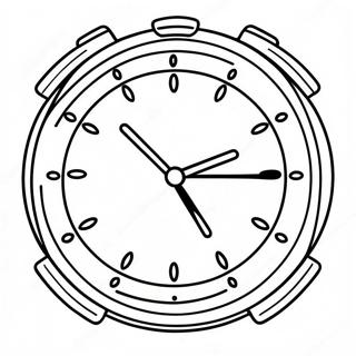 Horloge De Dessin Anime Coloree Sur Une Page A Colorier 48882-10692