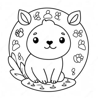 Horloge Danimal Mignonne Sur Une Page A Colorier 48883-10695