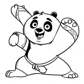 Page A Colorier De Kung Fu Panda Po En Action 48974-10711