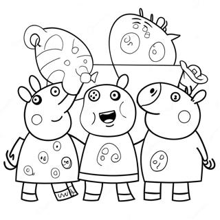 Page A Colorier De Peppa Pig Avec Ses Amis 4921-1585