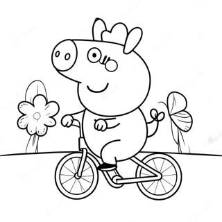 Page A Colorier De Peppa Pig Faisant Du Velo 4924 1031