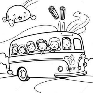 Page A Colorier De Sortie Scolaire Du Magic School Bus 49692-10874