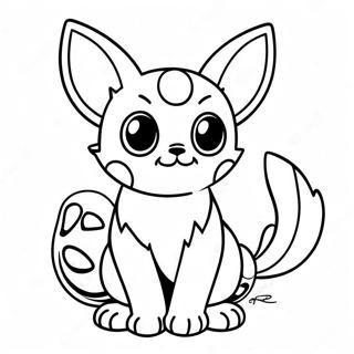 Page A Colorier De Lumbreon Mignon Assis 49895-10911