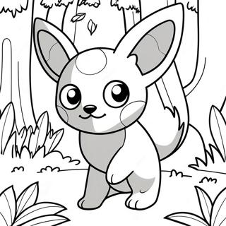 Page A Colorier De Lumbreon Dans Une Foret Magique 49898 10922