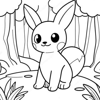 Page A Colorier De Lumbreon Dans Une Foret Magique 49898 10923