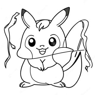 Raichu Avec Des Eclairs Page A Colorier 49986-10948