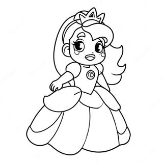 Page A Colorier De La Princesse Peach Dans Une Robe Etincelante 5008-1336