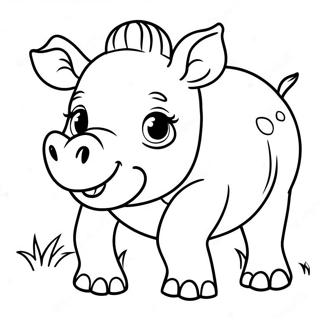 Adorable Bebe Rhinoceros A Colorier 50452-11030