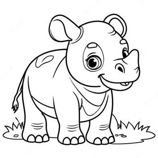 Adorable Bebe Rhinoceros A Colorier 50452-11031