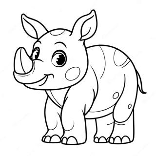 Adorable Bebe Rhinoceros A Colorier 50452-11032