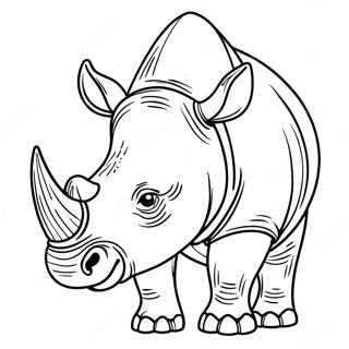 Majestueux Rhinoceros Africain A Colorier 50453-11033