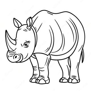 Majestueux Rhinoceros Africain A Colorier 50453-11034