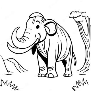 Page A Colorier De Mammouth Prehistorique 50913-11131