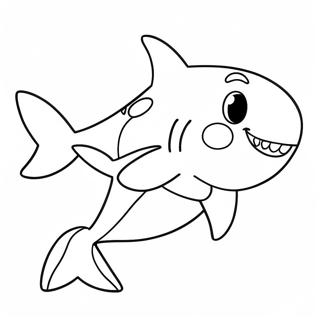 Page A Colorier De Requin De Dessin Anime Mignon 5098-2465