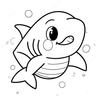 Page A Colorier De Requin De Dessin Anime Mignon 5098-2467