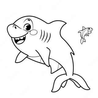 Page A Colorier De Requin De Dessin Anime Mignon 5098-2468